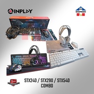 InPlay STX240 / STX290 / STX540 Combo 4 in 1 Keyboard Mouse Headset Mousepad 4in1 Black White