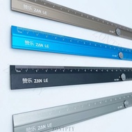 [Multifunctional Aluminum Alloy Folding Ruler] Stainless Steel Thickened Ruler 30cm Metal Ruler Stud