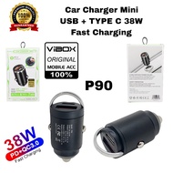 Saver P-90 38w Super Fast Charger Car Charger Adapter Usb A & Usb C Port Charger Adapter 38w [TSA]