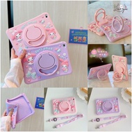 For iPad 9th 8th 7th 10.2 5th 6th Air Pro 5th 4th 9.7 10.9 Mini 1 2 3 4 5 6th Pro 11 10.5 2019 2020 2021 2022 Tablet 360°Rotating Kids Cute Cartoon My Melody Safe Shockproof Stand Case Cover