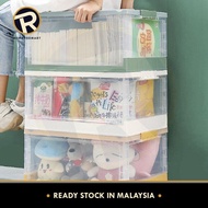 Reservedmart 27L / 39L Transparent Collapsible Foldable Storage Box Bin Stackable Container Car Indo