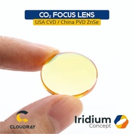 Original CloudRay CO2 Focus Lens Laser Cutting USA CVD China PVD ZnSe 12 18 20 mm