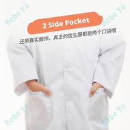 Kids Doctor Costume - Pretend Play White Coat Lab Coat Uniform Cosplay Kids Stethoscope Toys Baju Doktor Kanak Kanak