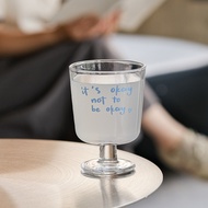 300ml Ins style clear glass coffee cup | Cocktail goblet cup | Thick juice glass | Wine glass