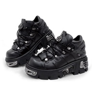 Gothic Punk Dark Rock Thick-Soled Heightening Platform Shoes Rock Thick-Soled Heightening Platform S
