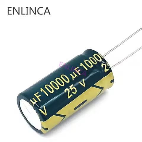 5pcs/lot T11 25V 10000UF Low ESR high frequency aluminum electrolytic capacitor size 18*35 10000UF25