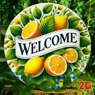 HELLOYOUNG Fall Front Door Decor Autumn Leaves Welcome Sign Lemon Decoration