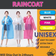 《 𝗢𝗡𝗘 𝗙𝗜𝗧𝗦 𝗔𝗟𝗟 》Adult Unisex Raincoat Men Women Rain Jacket Thick EVA Waterproof Rainsuit Baju Hujan