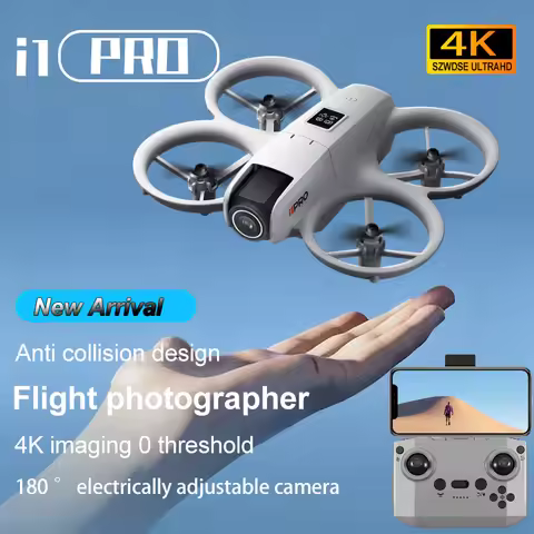 NEW i1 pro Mini Drone 4k HD Camera Obstacle Avoidance Aerial Photography Brushless Motor WIFI FPV Rc
