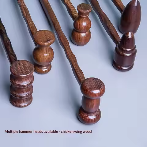 Wooden Massage Hammer Knock Back Meridian Hammer Back Neck Massage Hammer Chicken Wing Wood Massager
