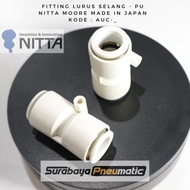 NITTA MOORE - AUC16 (OD 16mm) - Straight PU Hose Fitting - Japan