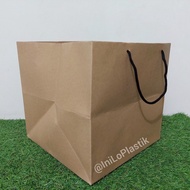 @1 pack Shopping Bag 21x21x24 Plain Craft Paper Bag + Rope