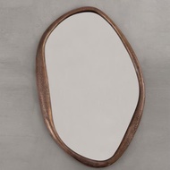 美式古典不規則鏡子壁掛法式裝飾鏡墻面玄關餐邊鏡異形壁爐藝術鏡