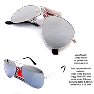 Glasses /sunglasses aviator mirror silver Frame Silver