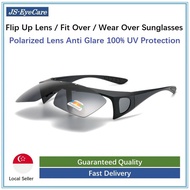 JS-EyeCare (Flip Up Lens) Fit Over Polarized Sunglasses Wear Over Sunglasses Fit Over Shades Free Po