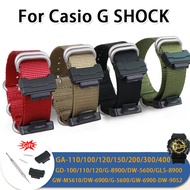 16mm Convex Interface and 22mm Nylon Canvas Strap for G-shock GD100/110/120 GA110/100/140/150/200/30