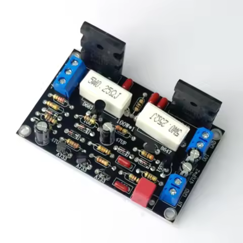 100W Mono High Power Post Stage Amplifier Board - 2SC5200+2SA1943 Transistor Pair, DC 10V-45V Hi-Fi 
