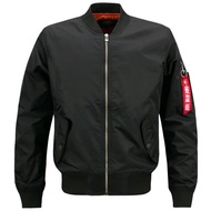 ZZOOI Solid Color Classic Ma1 Bomber Jacket Spring Autumn Men Flight Pilot Baseball Jackets Couple S