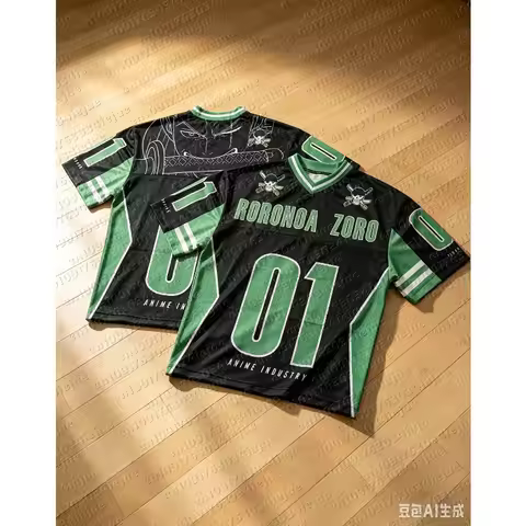 Roronoa Zoro One Piece 01 Print Oversized Basketball Jersey Men's Breathable Streetwear Summer Casua