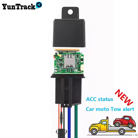CJ730 Car Relay GPS Tracker hide Tracking Device ACC testing Vehicle Moto Towed away move alarm Tow 