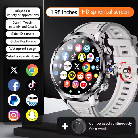 GOLDENSPIKE H19 Smart Watch 1.95inch Amoled Large Screen 190° Rotary Camera 1900Mah Battery GPS WIFI