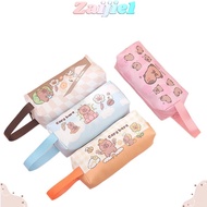 ZAIJIE1 Pencil Cases, PU Large Capacity Capybara Pencil Bag,  Cute Cartoon Stationery Box