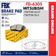 FBK BRAKE PAD FRONT FD-6305 MITSUBISHI TRITON KL1T KL3 (HAVE HOLE)