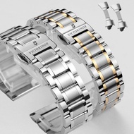 9/4✈victorinox strap steel strap solid stainless steel bracelet stainless steel double press butterfly buckle watch acce