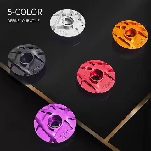 Bike Headset Top Cap with Bolts Bowl Cap Cover Screw Al Alloy Fork Headset Cap Cycling Accessories f