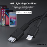 Best Seller.. Kabel Charger Iphone Aukey Cb-Cl1 Braided Nylon Mfi