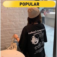 baju t shirt perempuan lengan panjang viral murah T-Shirt Lengan Pendek Pelajar Versi Korea Musim Panas Harajuku Bf Malas Gaya Popular Merah Masyarakat Longgar dan Lengan Tengah