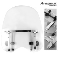 Areyourshop กระจกบังลมขนาดใหญ่ 19"x17" สำหรับ Suzuki/Honda/Kawasaki/Yamaha Sportster Dyna Glide Soft