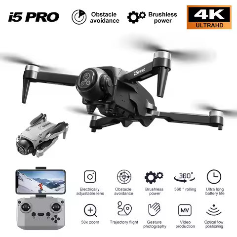 i5PRO Brushless Motor Drone with 4K HD Camera Adjustable Aerial Photography Remote Control Helicopte