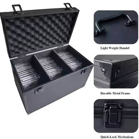 Portable Graded Trading Card Organizer Game Card Collector Sport Card Case Storage Box Slabs Holder 