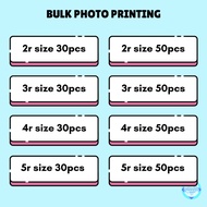 Rush Bulk Photo Printing 2R 3R 4R 5R 50pcs 100pcs