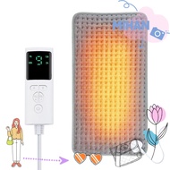 MIHAN Electric Blanket, Soft Plush Grey Electric Heated Blanket,  Digital Control 58*29CM EU US UK P