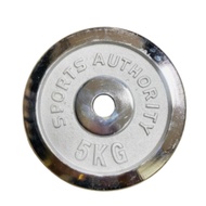 1PC - 5KG DUMBELL BARBELL GYM CHROME PLATES SPORTS AUTHORITY AVAILABLE ALSO 1.25KG/2.5KG/10KG/15KG