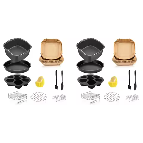 2X Square Air Fryer Accessories, For Instant Vortex Plus, COSORI 6.4L, Tefal XXL 6.2L, Breville & Mo