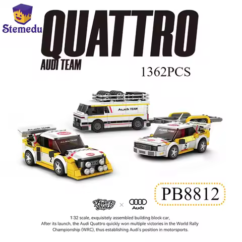 PB8812 Australia S1 Team Model Building Block Sets 1:32 NO.WRC Racing Car for AUDI Model Speed Toys 