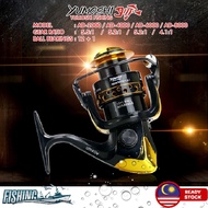 YUMOSHI AD-2000 / AD-4000 / AD-6000 / AD-8000 Series 12+1 Ball Bearing Spinning Fishing Reel - Black
