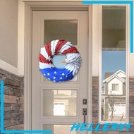 [Hellery1] 7 Month 4TH Wreath Window Hanging Artificial Wreath for