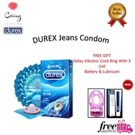 Durex Jeans 12s Man Condom [ Free Delay Vibrator Ring & Lubricant ] - Alat Sex Lelaki