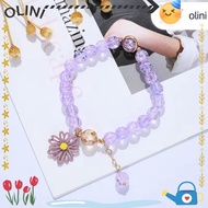 OLINI Korean Daisy Bracelet, Elastic Multicolor Bohemian Bracelet, Gifts Lucky Handmade Bracelet Boh