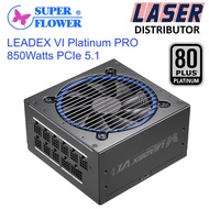 SuperFlower LEADEX VI Platinum PRO 850W PCIe 5.1 Full Modular Power Supply (BK)