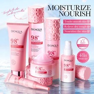 BIOAQUA皇牌熱銷產品「CHERRY BLOSSOM 櫻花酵母煥顏保濕修復系列限量套裝 (一套6件) 」潔面乳/美肌水/乳液/精華原液/修護眼霜/全效面霜 (送禮自用首選) 100%全新有盒/原裝