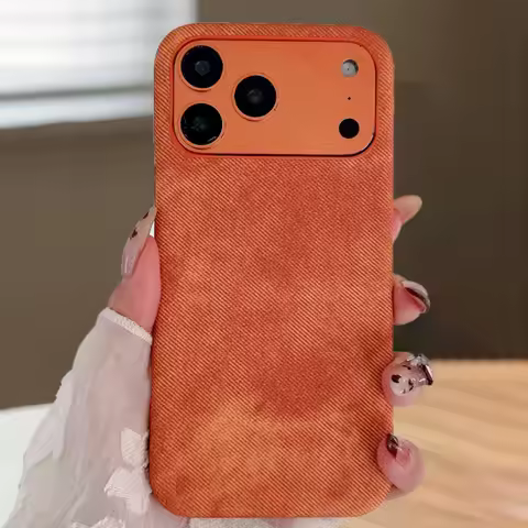 Luxury Retro Denim Tie Dye Fabric Case For iPhone 17 Air 16 15 14 Plus 13 12 11 Pro Max 17Pro Border