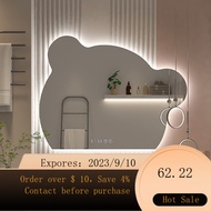NEW Bear MirrorLEDDressing Mirror Special-Shaped Creative Smart Bathroom Mirror Toilet Toilet High Clearness Mirror RW