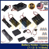 Battery Holder / Casing 1 / 2 / 3 / 4 Slot AA AAA 18650 1.5V / 3.7V / 9V with Wire Lead Battery Case