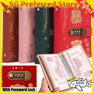 Envelope Money Saving Password Lock Money Saving Book Leather Waterproof Money Clip Cash Planner Mon