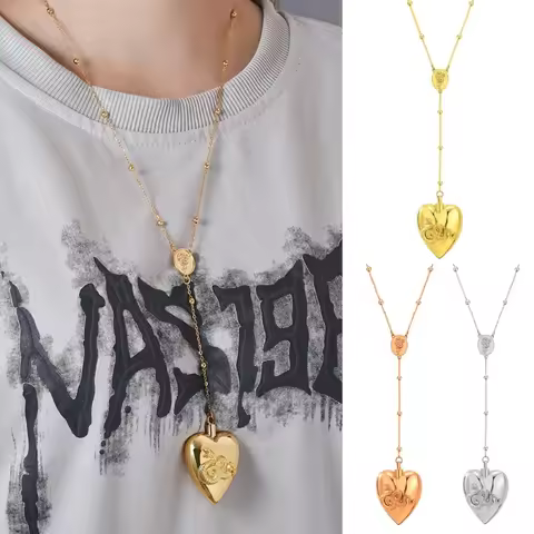 N5KA Heart Pendant Necklace Valentine Jewelry Gifts Heart Snake Pendant Necklace Christmas Gift for 